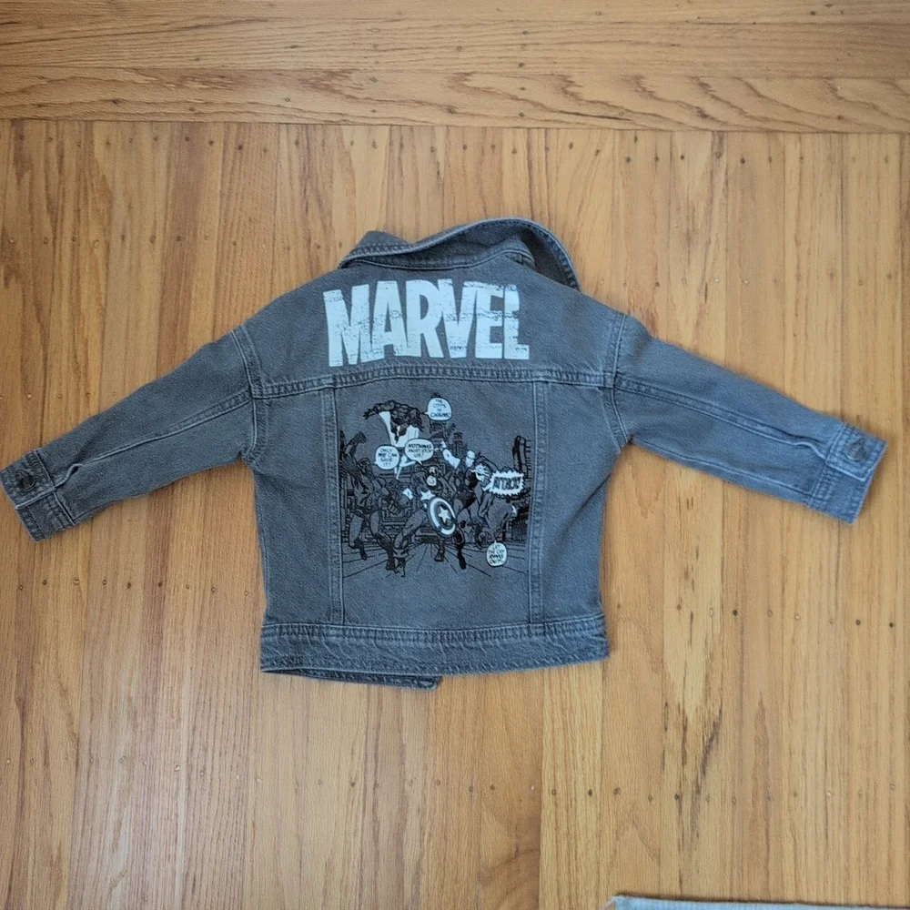 Marvel Kids Charcoal Jean Jacket - Picture 2 of 2